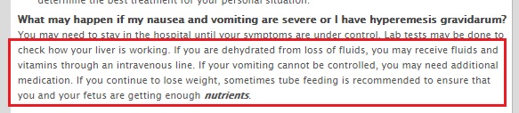 Image: ACOG Hyperemesis on website