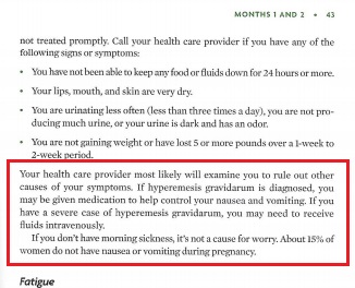 Image: ACOG Hyperemesis in Book (Your Pregnancy and Childbirth Month to Month) 