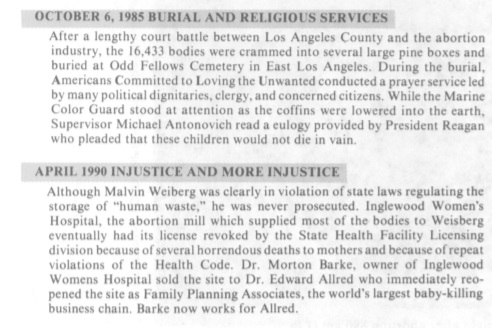 Image: Aborted Babies found in container burial and prosecution American Holocaust newspaper
