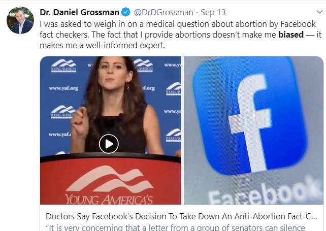 Image: Daniel Grossman claims he is not biased on abortion (Image: Twitter) 