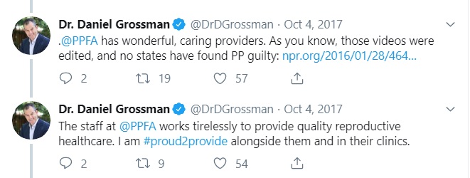 Image: Daniel Grossman provides abortions at Planned Parenthood (Image: Twitter) 