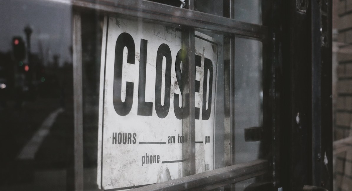 Closed Sign Seen Through Glass Window