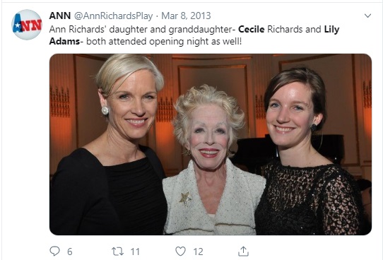 Image: Lily Adams daughter of Cecile Richards Planned Parenthood prez (Image: Twitter)