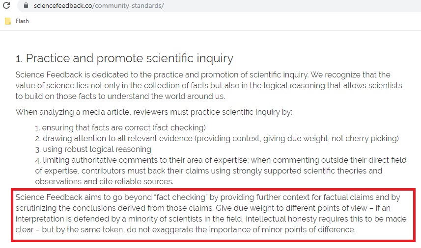 Image: ScienceFeedback Community Standards