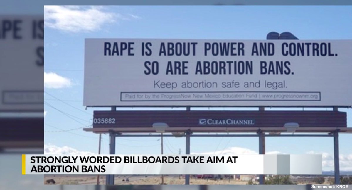 abortion laws equated to rape billboards