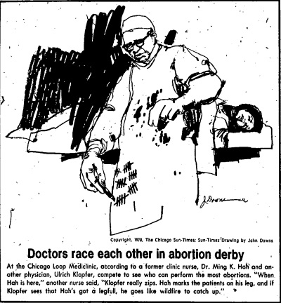 Image: Abortion Profiteers Chicago Sun Times part four Dr Ming Kow Hah and Ulrich Klopfer pig