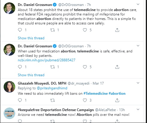 Image: Daniel Grossman pushes FDA lift REMS on abortion pill for COVID19 crisis (Image: Twitter)