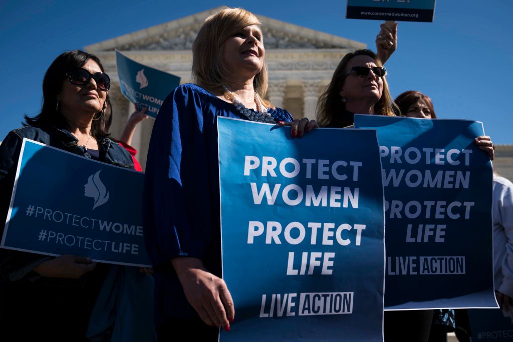 Advocates Rally In Washington As Arguments In Supreme Court Abortion Case June Medical Services V. Russo Are Heard