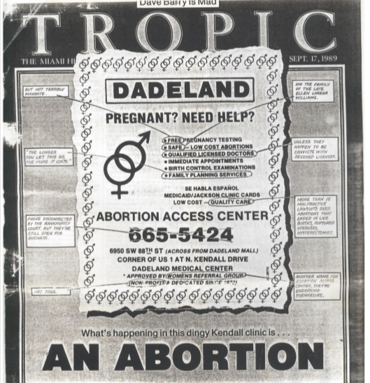 Image: Miami Herald Tropic Magazine exposed abortion clinics September 1989