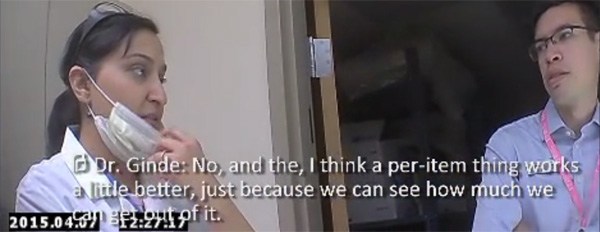 Image: Planned Parenthood abortionist wears PPE to view aborted baby body parts in CMP Vid