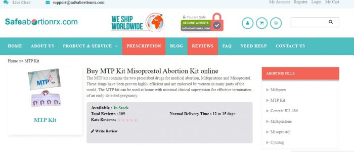 Image: SafeAbortionRX MTP abortion pill kit 03202020 chat