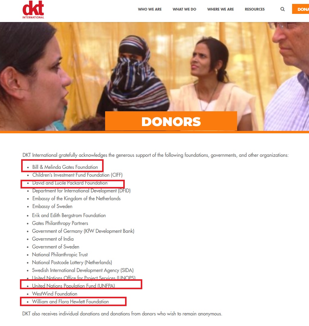 Image: DKT International sells abortion pills funded by Gates and Packard Foundation