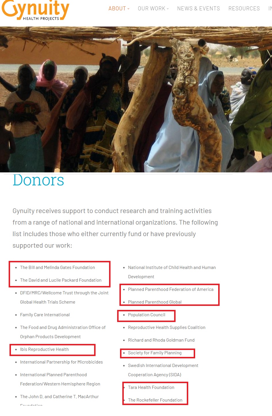 Image: Gynuity Health Foundation funded by Gates Foundation Packard Ibis Tara Health Planned Parenthood