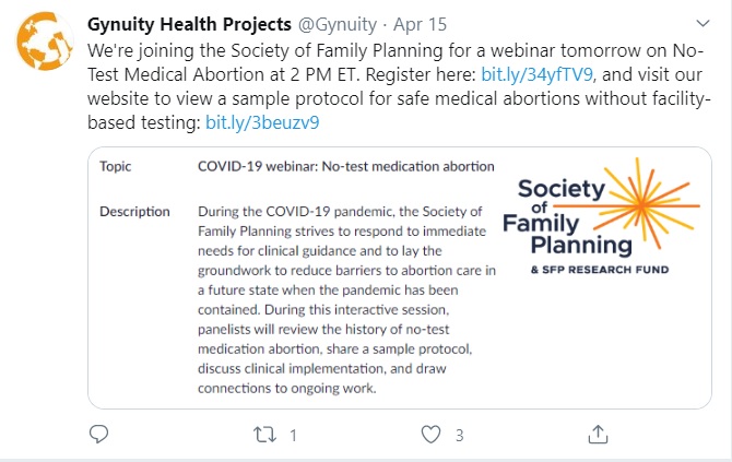 Image: Gynuity no test abortion protocol (Image: Twitter)