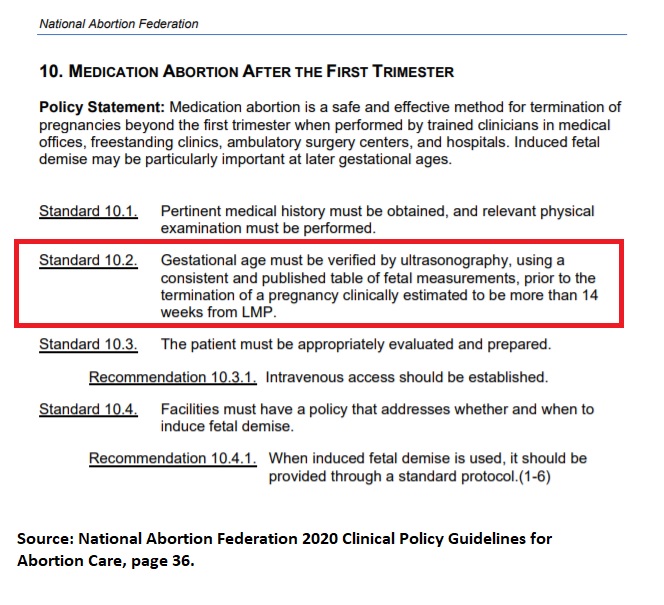 Image: Ultrasound for medication abortion after first trimester NAF