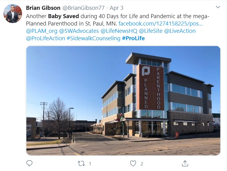 Image: Brian Gibson of Pro-life Action Ministries babies saved from abortion Image Twitter