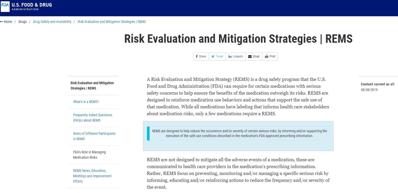 Image: FDA REMS defined 