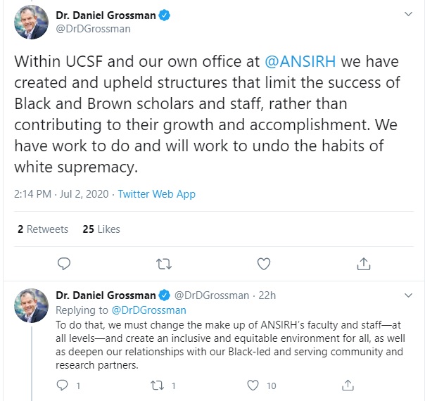 Image: Daniel Grossman claims proabortion groups limit success of Black and Brown people (Image: Twitter)