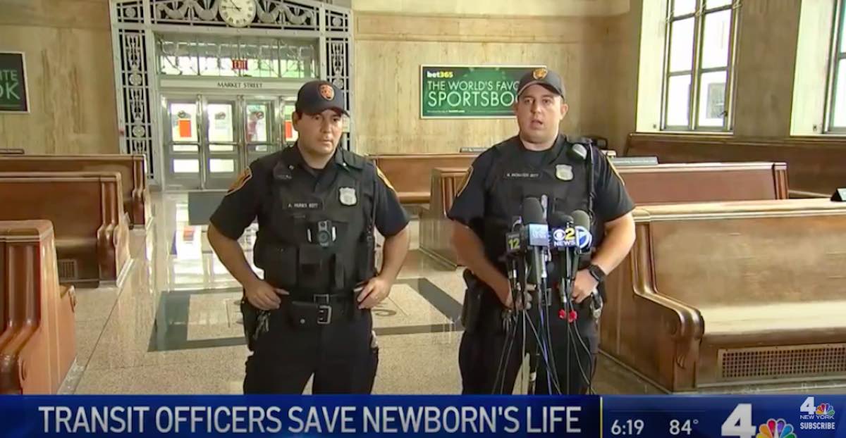 newborn, New Jersey officers