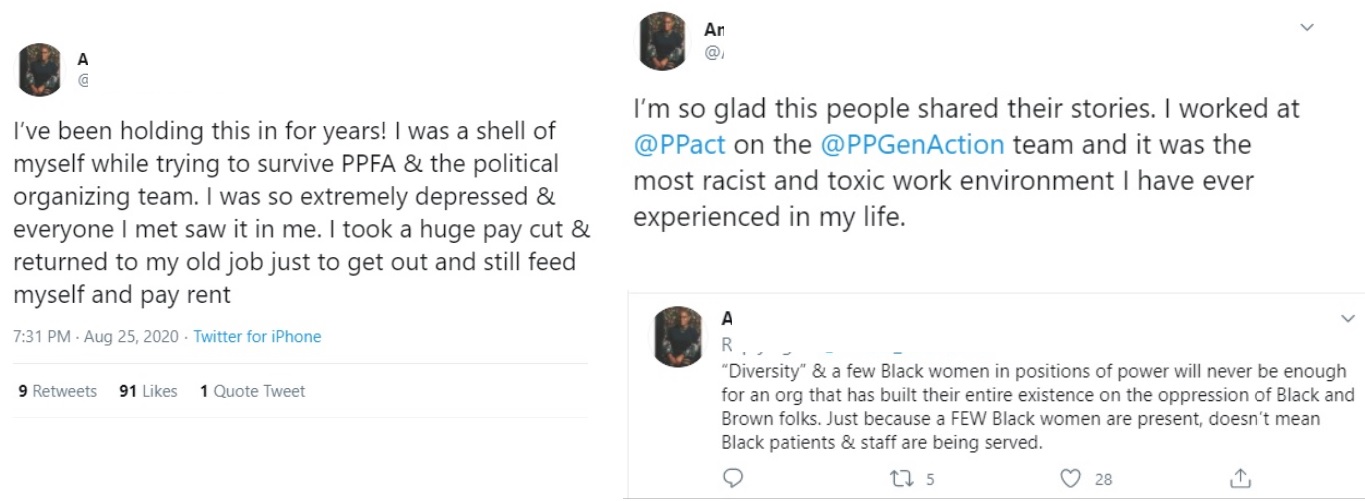 Image: Former Planned Parenthood staffers confirm racism accusations after Buzzfeed (Images: Twitter)