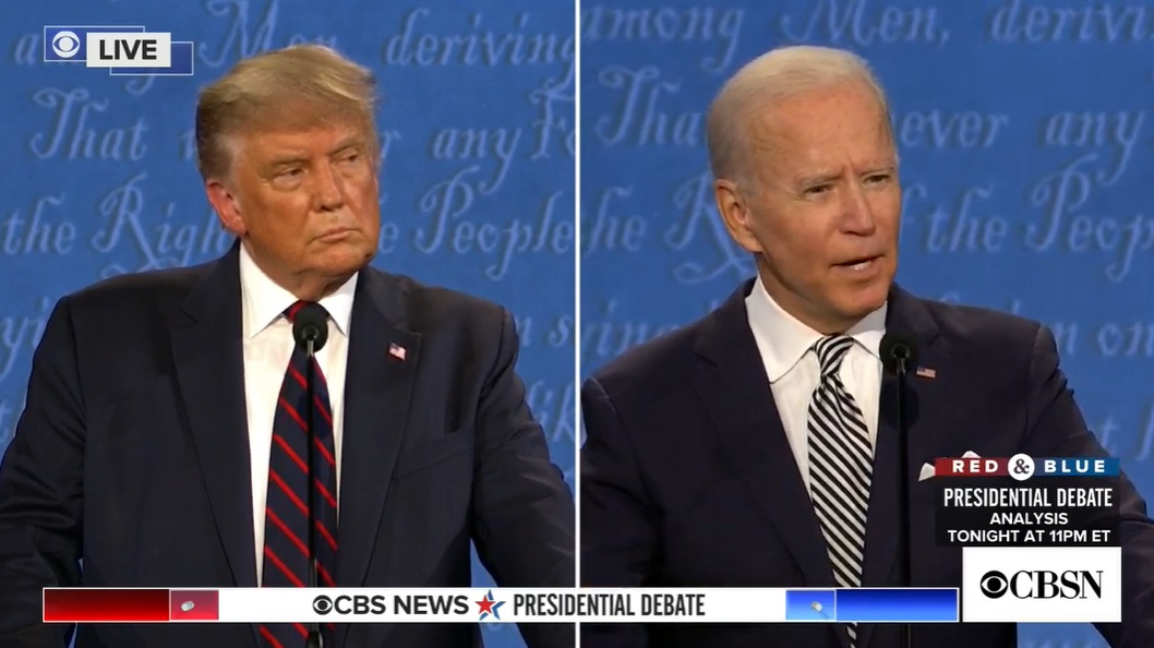 Image: 2020 Presidential Debate Donald Trump and Joe Biden