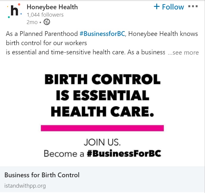 Image: HoneyBee Health pharmacy which ships abortion pill associated with Planned Parenthood