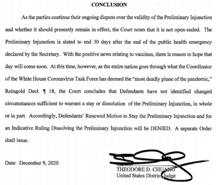 Image: ACOG v FDA lawsuit over abortion pill December 9 2020