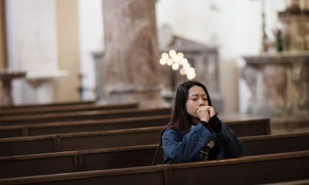 church, pray, woman