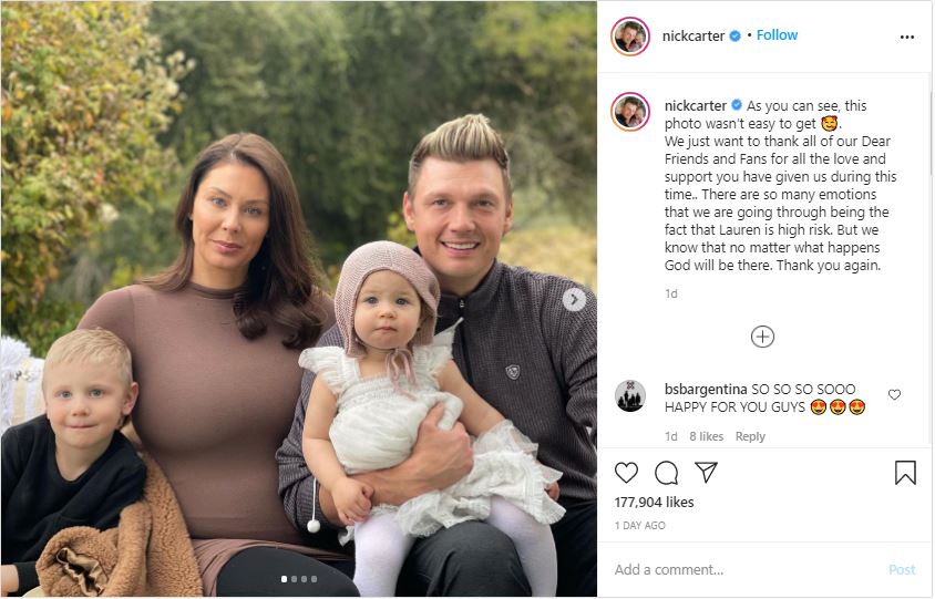 Nick Carter, via instagram