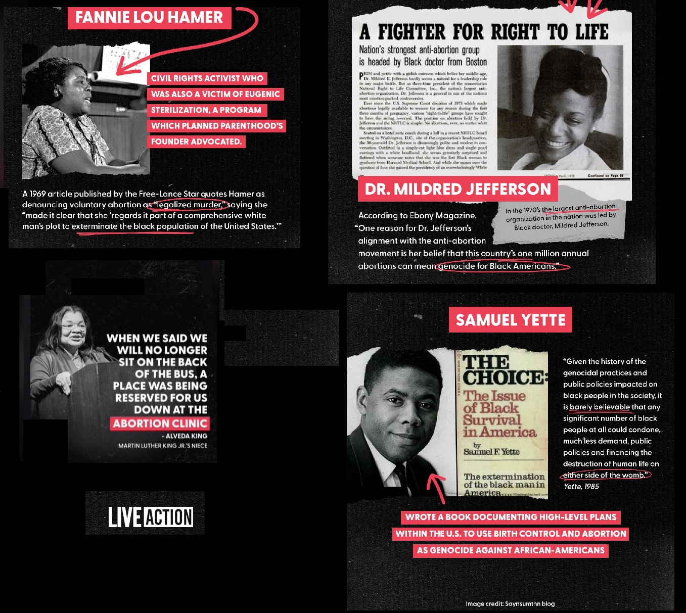Image: Black leaders: abortion is genocide targeted against their race (Image: Live Action)