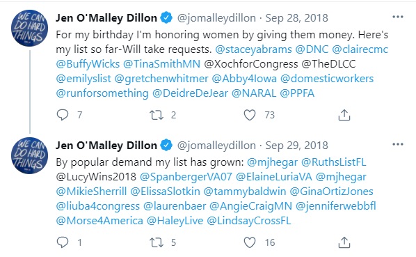 Image: Jen O'Malley donates to Planned Parenthood and NARAL before joining Biden Admin (Image: Twitter)