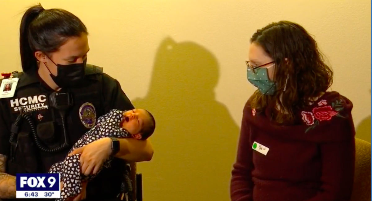 hospital security guard, baby