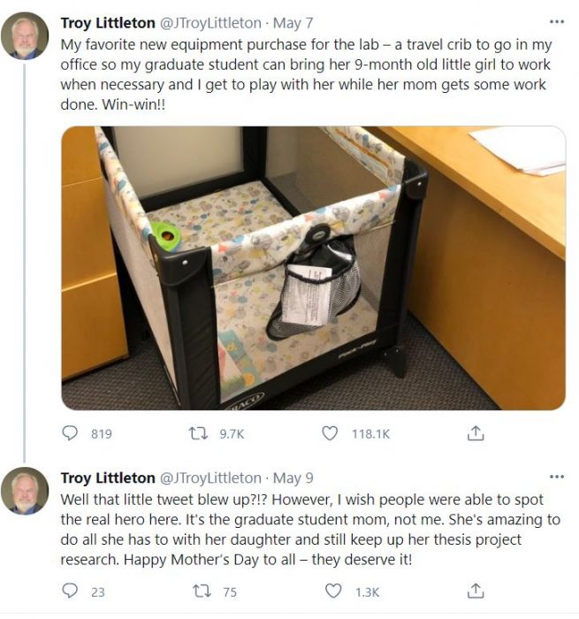 MIT professor goes viral after he puts crib in his lab for student’s baby