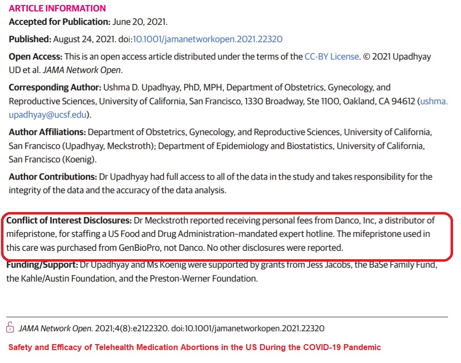 Image: Abortionist Karen Meckstroth compensated by abortion pill many=ufacturer Danco Laboratories