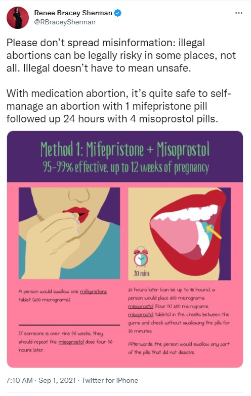 Illegal abortions now safe says abortion supporter Image Twitter