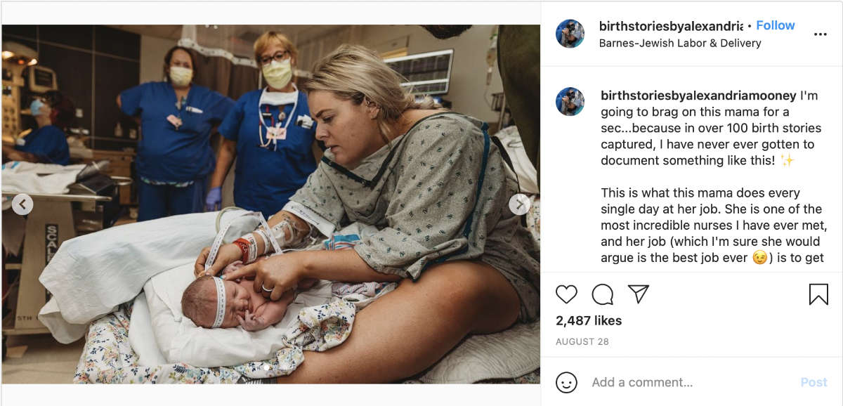 Instagram nurse well baby check
