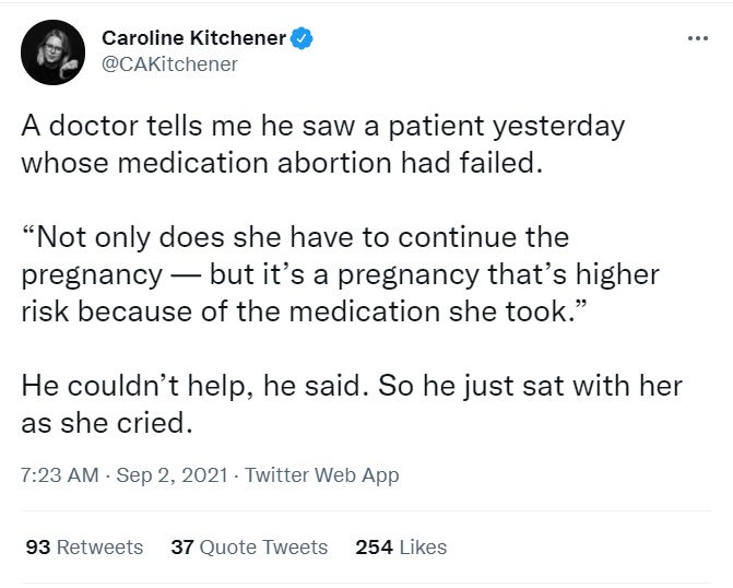 Image: Journalist confirms the abortion pill is not safe (Image: Twitter) 