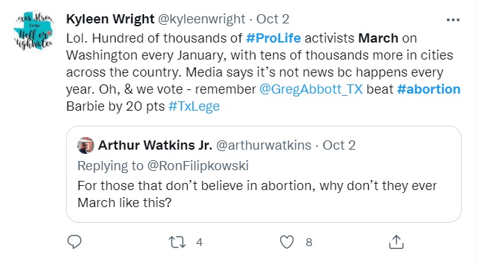 Image: Pro-lifers calls out media over pro-abortion Women's March coverage v prolife 2 (Image: Twitter)