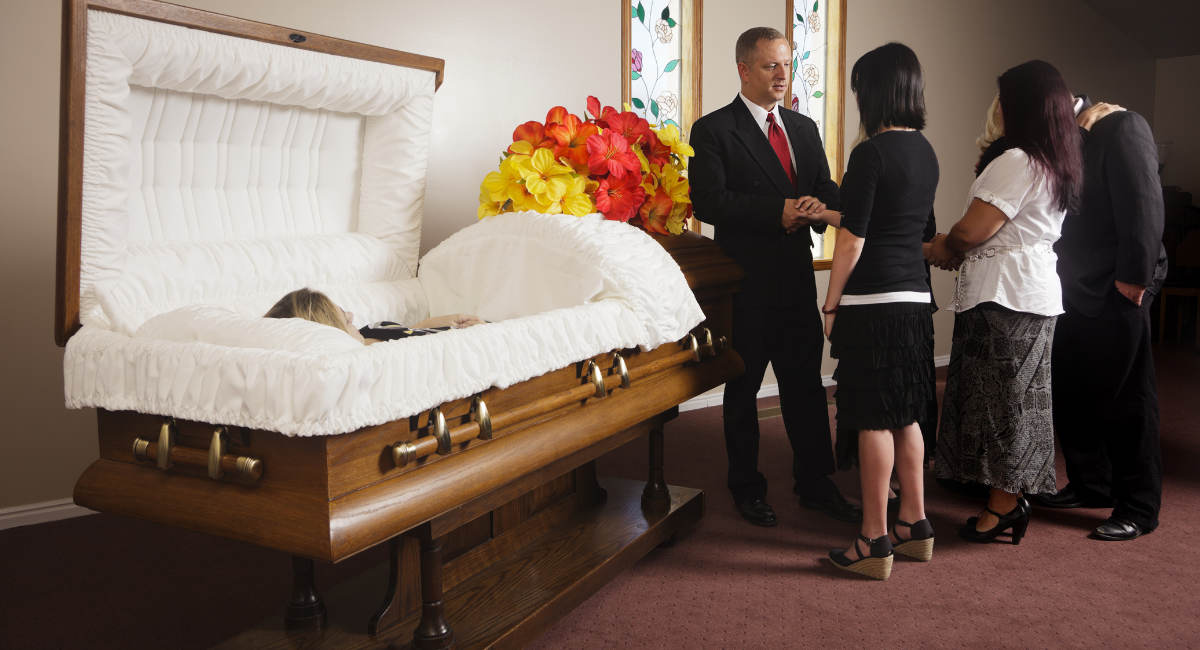 Family Receiving Guests at a Funeral