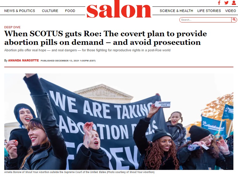Covert plan to provide abortion pills and avoid prosecution by Salon