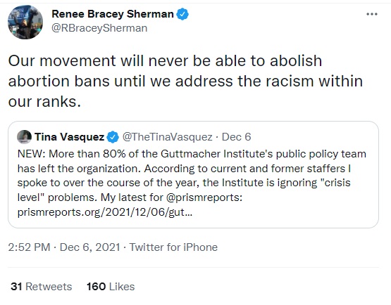 Image: Renee Bracey Sherman on Guttmacher and racism (Image: Twitter)