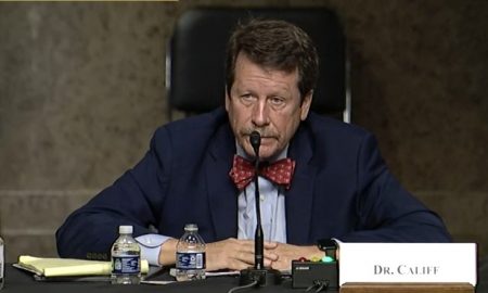 Image: Robert Califf Dec 14, 2021 Senate hearing for FDA Commissioner asked about the abortion pill