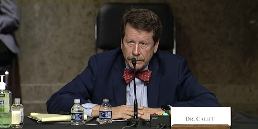 Robert Califf Dec 14, 2021 Senate hearing for FDA Commissioner asked about the abortion pill
