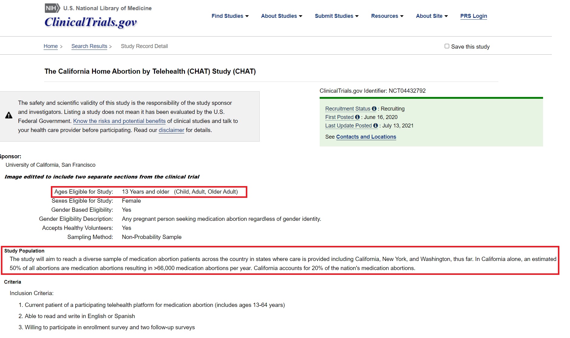 Image: UCSF abortion pill study 66K chemical abortions in California a year recruits girls as young as 13