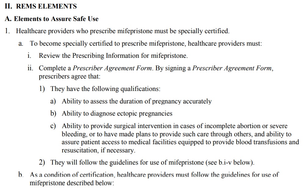 Image: Abortion Pill Prescriber under FDA REMS