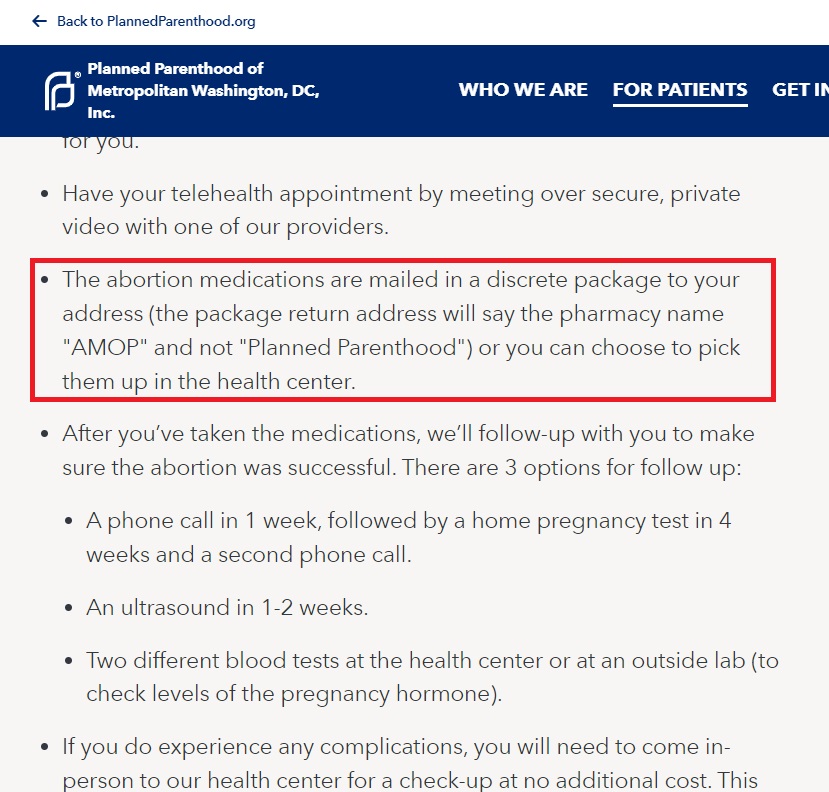 Planned Parenthood uses Abortion Pill Pharmacy AMOP located in building with car dealer