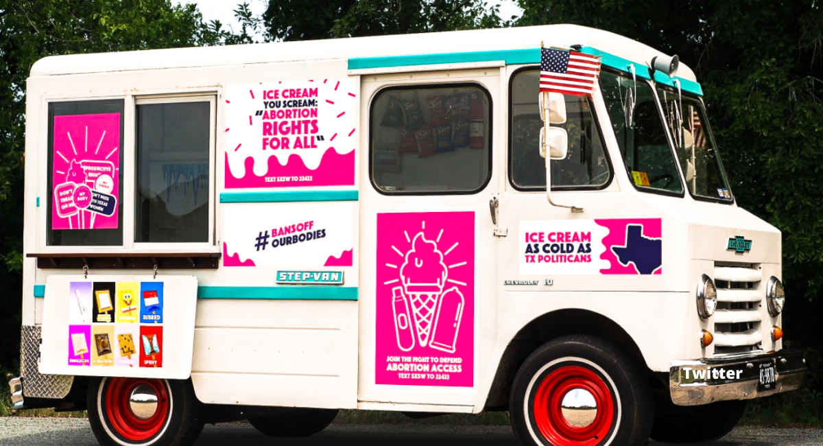 Planned Parenthood ice cream truck, Twitter