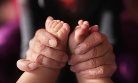 grandmother, baby