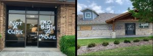 Image: Denton Texas pro-life Pregnancy Centers Vandalized May 7 2022 (Image Credit: Carole Novielli)