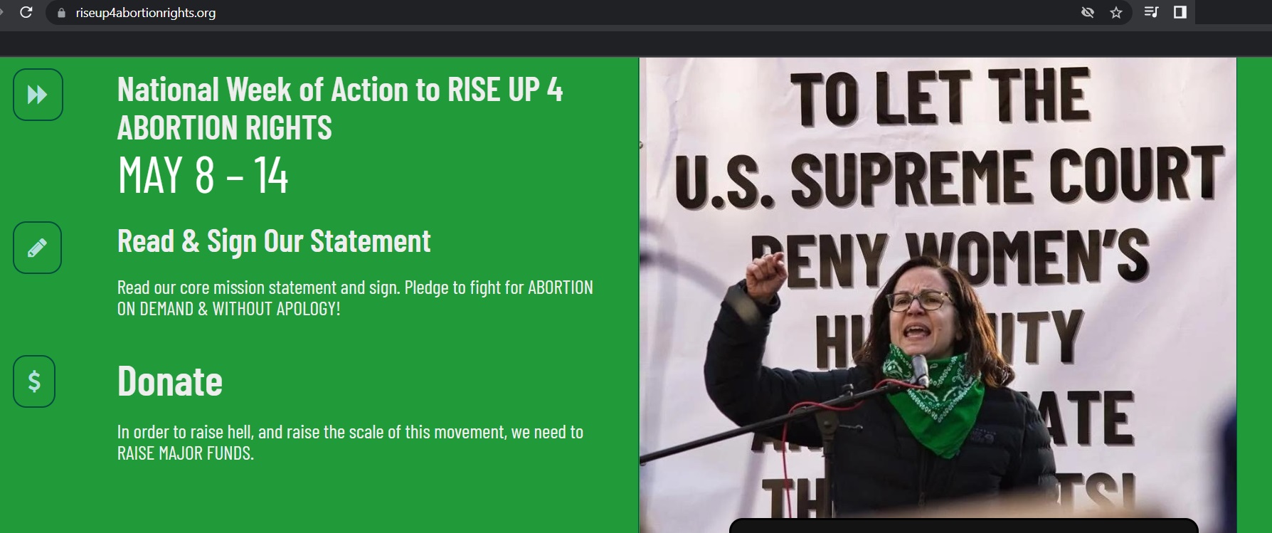 Image: Rise Up for Abortion Rights features abortion extremist Sunsara Taylor